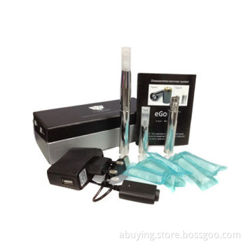 Ego-C Electronic Cigarette Starter Kits, 650mAh/900mAh/1100mAh Battery, Black or Stainless Steel